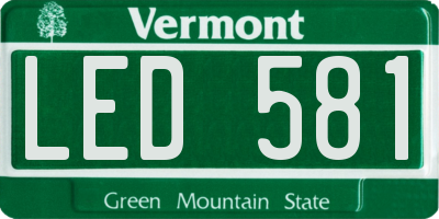 VT license plate LED581