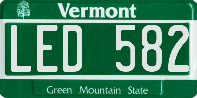 VT license plate LED582