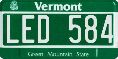 VT license plate LED584
