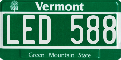 VT license plate LED588