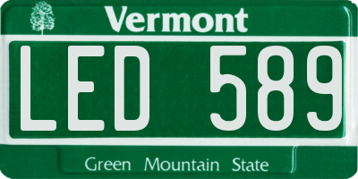 VT license plate LED589