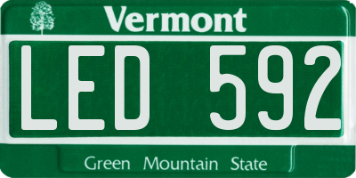 VT license plate LED592