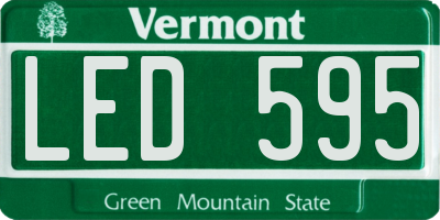 VT license plate LED595