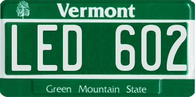 VT license plate LED602