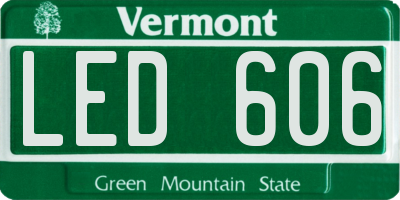 VT license plate LED606