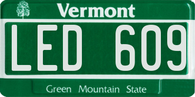 VT license plate LED609