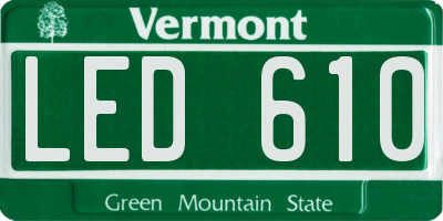 VT license plate LED610