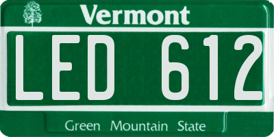 VT license plate LED612