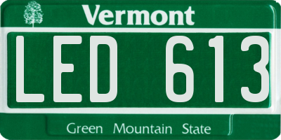VT license plate LED613