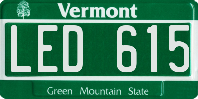 VT license plate LED615