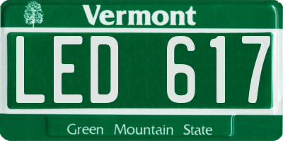 VT license plate LED617