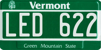 VT license plate LED622