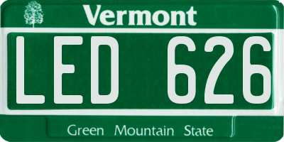 VT license plate LED626