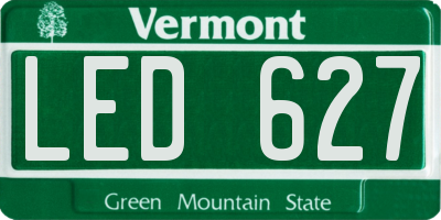 VT license plate LED627