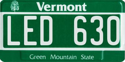 VT license plate LED630