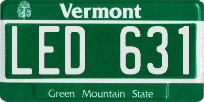 VT license plate LED631