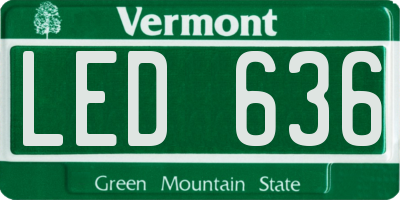 VT license plate LED636