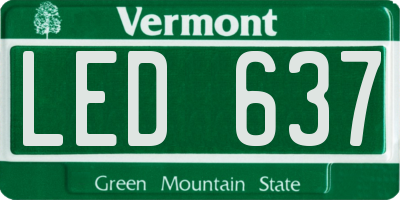 VT license plate LED637