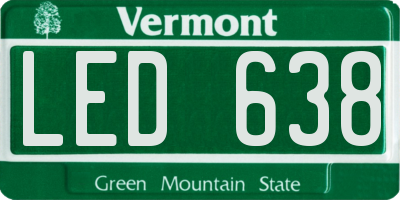 VT license plate LED638