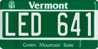 VT license plate LED641