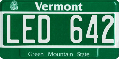VT license plate LED642