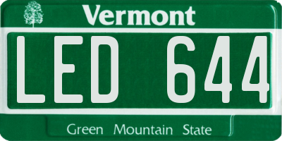 VT license plate LED644