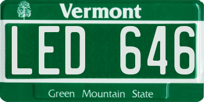 VT license plate LED646
