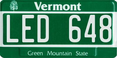 VT license plate LED648
