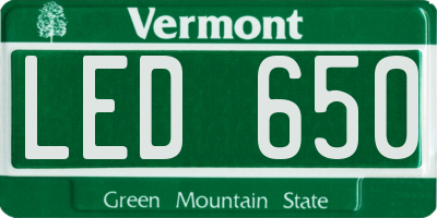 VT license plate LED650
