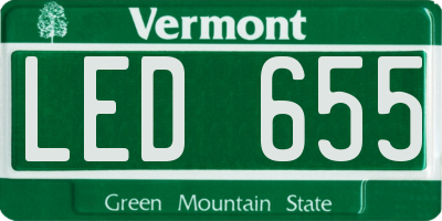 VT license plate LED655