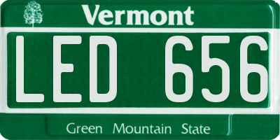 VT license plate LED656