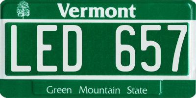 VT license plate LED657