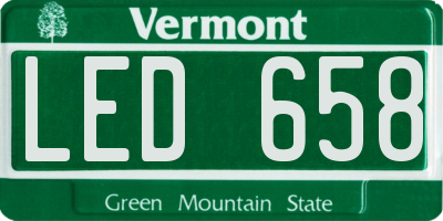 VT license plate LED658