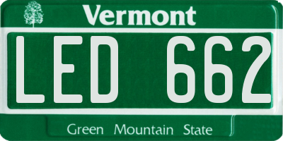 VT license plate LED662