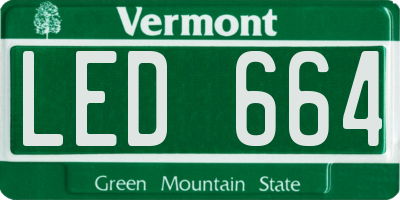 VT license plate LED664
