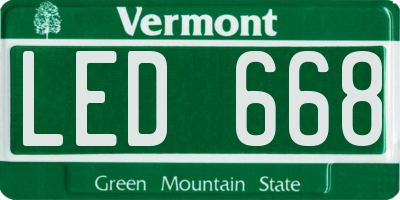 VT license plate LED668