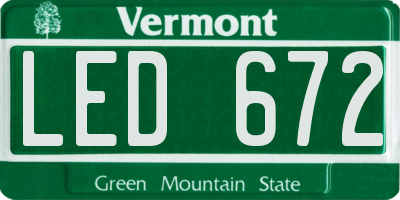 VT license plate LED672