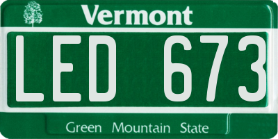 VT license plate LED673