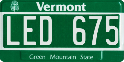 VT license plate LED675