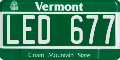 VT license plate LED677