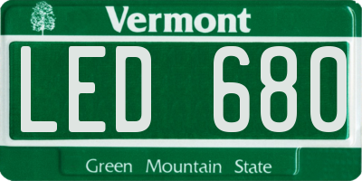 VT license plate LED680