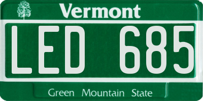 VT license plate LED685