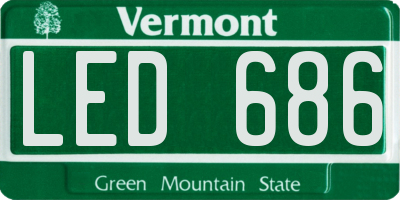 VT license plate LED686
