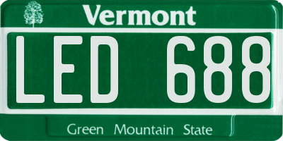 VT license plate LED688