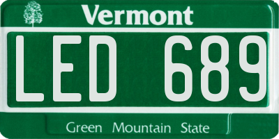 VT license plate LED689