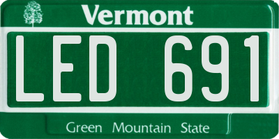 VT license plate LED691