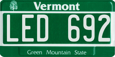 VT license plate LED692