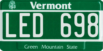 VT license plate LED698