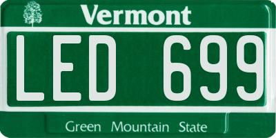 VT license plate LED699