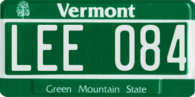 VT license plate LEE084